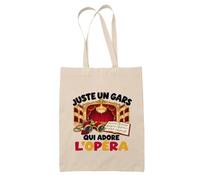 Planetee Tote Bag Juste un gars qui adore l'opéra | Sac de Plage en Toile de Coton Épaule | Idée Cadeau Amateur D'Opéra Homme Papa Anniversaire Noël | Imprimé en Bretagne