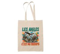 Planetee Tote Bag Les aigles c'est ma thérapie | Sac de Plage en Toile de Coton Épaule | Idée Cadeau Homme Femme Anniversaire Noël | Imprimé en Bretagne