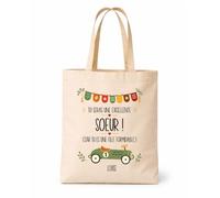 Planetee Tote bag Louise Excellente soeur Cadeau annonce Grossesse Surprise