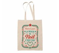 Planetee Tote bag Marie-Laure Magie de noël Rectangle - Sac Shopping - Secret santa Cadeau Noël Humour Insolite Collègue
