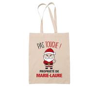 Planetee Tote bag Marie-Laure Pas Touche Père Noël - Sac Shopping - Secret santa Cadeau Noël Humour Insolite Collègue