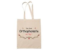 Planetee Tote Bag Orthophoniste au Top | Idée Cadeau Collègue Travail Retraite Sac Cabas Réutilisable