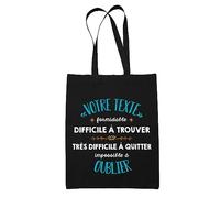 Planetee Tote Bag Personnalisable - Difficile à oublier Cadeau pour Collègues et Amis | Sac Bandoulière, Sac de Plage | Personnalisation Unique | Imprimé en France