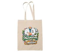 Planetee Tote Bag Pharmacien C'est juste le Meilleur Métier | Sac de Plage en Toile de Coton Épaule | Idée Cadeau Homme Papa Anniversaire Noël | Imprimé en Bretagne