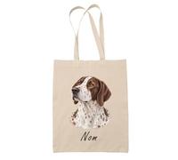 Planetee Tote Bag Pointer Anglais | Sac de Plage en Toile de Coton Épaule | Idée Cadeau Propriétaire Chien Homme Femme Anniversaire Noël | Imprimé en Bretagne
