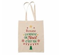 Planetee Tote bag Roxane Magie de noël Sapin - Sac Shopping - Secret santa Cadeau Noël Humour Insolite Collègue