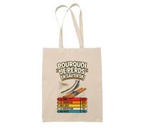 Planetee Tote Bag Saut à Ski Pourquoi je perds | Sac de Plage en Toile de Coton Épaule | Idée Cadeau Homme Femme Anniversaire Noël | Imprimé en Bretagne