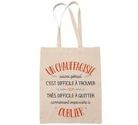 Planetee Tote Bag Un Charpentier Aussi Génial Sac Cabas Coton Fairtrade Réutilisable pour Courses, Travail ou Transport - Cadeau Original Famille Collègue Retraitée
