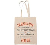 Planetee Tote Bag Un Inspecteur Aussi Génial Sac Cabas Coton Fairtrade Réutilisable pour Courses, Travail ou Transport - Cadeau Original Famille Collègue Retraitée