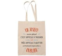 Planetee Tote Bag Un José Aussi Génial Sac Cabas Coton Fairtrade Réutilisable pour Courses, Travail ou Transport - Cadeau Original Famille Collègue Retraitée