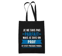 Planetee Tote bag un Prof parfait | Idée Cadeau Sac cabas Bandoulière, Sac de Plage | Imprimé en France