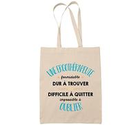 Planetee Tote Bag Une Ergothérapeute Formidable beige | Sac coton cabas réutilisable cadeau amie collègue de travail, départ retraite