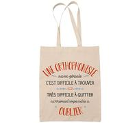 Planetee Tote Bag Une Orthophoniste Aussi Géniale Sac Cabas Coton Fairtrade Réutilisable pour Courses, Travail ou Transport - Cadeau Original Famille Collègue Retraitée