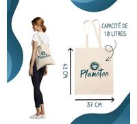 Planetee Tote Bag Une Rosalie Aussi Géniale Sac Cabas Coton Fairtrade Réutilisable pour Courses, Travail ou Transport - Cadeau Original Famille Collègue Retraitée