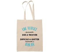 Planetee Tote Bag Une Tutrice Formidable beige | Sac coton cabas réutilisable cadeau amie collègue de travail, départ retraite