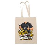 Planetee Tote Bag Vigile C'est juste le Meilleur Métier | Sac de Plage en Toile de Coton Épaule | Idée Cadeau Homme Papa Anniversaire Noël | Imprimé en Bretagne