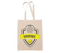 Planetee Tote bag Youssef Joueur de padel - Sac Cabas Cadeau Papa Anniversaire Noël