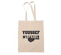 Planetee Tote bag Youssef Numéro 1 Padel - Sac Idée Cadeau pour Homme Anniversaire Noël Papa