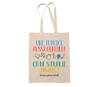 Planetee Totebag Tutrice aussi gentille| Sac Cabas Rentrée des Classes Cadeau Remerciement fin d'Années Cadeau Maitre de stage Cadeau Collègue Retraite Noël