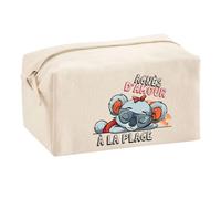 Planetee Trouse Multifonction Agnès Koala à la Plage | Trousse Scolaire Fournitures Bureau Maquillage Idée Cadeau Collègue Noël Anniversaire