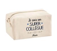 Planetee Trouse Multifonction Alain Super Collègue | Trousse Scolaire Maquillage Idée Cadeau Collègue Noël Anniversaire | Trousse pour Fournitures Scolaires et de Bureau