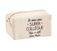 Planetee Trouse Multifonction Anne-Marie Super Collègue | Trousse Scolaire Maquillage Idée Cadeau Collègue Noël Anniversaire | Trousse pour Fournitures Scolaires et de Bureau
