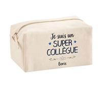 Planetee Trouse Multifonction Boris Super Collègue | Trousse Scolaire Fournitures Bureau Maquillage Idée Cadeau Collègue Noël Anniversaire