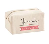Planetee Trouse Multifonction Danielle en Vacances | Trousse Scolaire Fournitures Bureau Maquillage Idée Cadeau Collègue Noël Anniversaire
