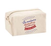Planetee Trouse Multifonction Décoratrice d'Intérieur Meilleure du Monde | Trousse Scolaire Maquillage Idée Cadeau Collègue Noël Anniversaire | Trousse pour Fournitures Scolaires et de Bureau