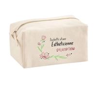 Planetee Trouse Multifonction Esthéticienne d'exception | Trousse Scolaire Fournitures Bureau Maquillage Idée Cadeau Collègue Noël Anniversaire