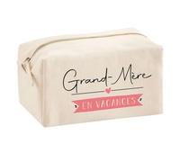 Planetee Trouse Multifonction Grand-Mère en Vacances | Trousse Scolaire Maquillage Idée Cadeau Collègue Noël Anniversaire | Trousse pour Fournitures Scolaires et de Bureau