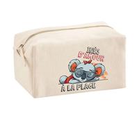 Planetee Trouse Multifonction Inès Koala à la Plage | Trousse Scolaire Maquillage Idée Cadeau Collègue Noël Anniversaire | Trousse pour Fournitures Scolaires et de Bureau