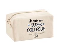 Planetee Trouse Multifonction Joël Super Collègue | Trousse Scolaire Fournitures Bureau Maquillage Idée Cadeau Collègue Noël Anniversaire