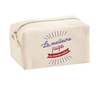 Planetee Trouse Multifonction Juge Meilleure du Monde | Trousse Scolaire Fournitures Bureau Maquillage Idée Cadeau Collègue Noël Anniversaire