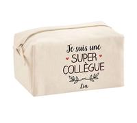 Planetee Trouse Multifonction Lia Super Collègue | Trousse Scolaire Fournitures Bureau Maquillage Idée Cadeau Collègue Noël Anniversaire