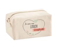 Planetee Trouse Multifonction Loulou Irremplaçable | Trousse Scolaire Maquillage Idée Cadeau Collègue Noël Anniversaire | Trousse pour Fournitures Scolaires et de Bureau