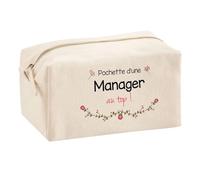 Planetee Trouse Multifonction Manager au Top | Trousse Scolaire Fournitures Bureau Maquillage Idée Cadeau Collègue Noël Anniversaire