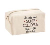 Planetee Trouse Multifonction Marie-José Super Collègue | Trousse Scolaire Fournitures Bureau Maquillage Idée Cadeau Collègue Noël Anniversaire