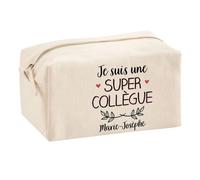 Planetee Trouse Multifonction Marie-Josèphe Super Collègue | Trousse Scolaire Fournitures Bureau Maquillage Idée Cadeau Collègue Noël Anniversaire