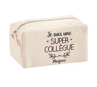 Planetee Trouse Multifonction Marjorie Super Collègue | Trousse Scolaire Fournitures Bureau Maquillage Idée Cadeau Collègue Noël Anniversaire