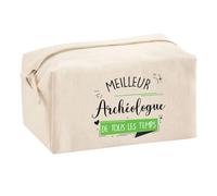Planetee Trouse Multifonction Meilleur Archéologue de Tous Les Temps | Trousse Scolaire Fournitures Bureau Maquillage Idée Cadeau Collègue Noël Anniversaire