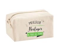 Planetee Trouse Multifonction Meilleur Horloger de Tous Les Temps | Trousse Scolaire Maquillage Idée Cadeau Collègue Noël Anniversaire | Trousse pour Fournitures Scolaires et de Bureau