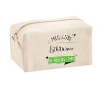 Planetee Trouse Multifonction Meilleure Esthéticienne de Tous Les Temps | Trousse Scolaire Fournitures Bureau Maquillage Idée Cadeau Collègue Noël Anniversaire