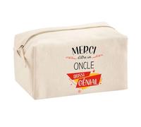 Planetee Trouse Multifonction Merci Oncle Génial | Trousse Scolaire Fournitures Bureau Maquillage Idée Cadeau Collègue Noël Anniversaire