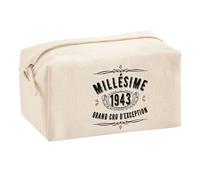 Planetee Trouse Multifonction Millésime 1943 | Trousse Scolaire Fournitures Bureau Maquillage Idée Cadeau Collègue Noël Anniversaire