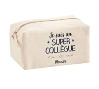 Planetee Trouse Multifonction Moussa Super Collègue | Trousse Scolaire Fournitures Bureau Maquillage Idée Cadeau Collègue Noël Anniversaire