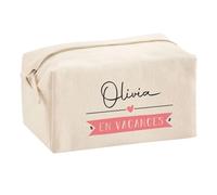 Planetee Trouse Multifonction Olivia en Vacances | Trousse Scolaire Fournitures Bureau Maquillage Idée Cadeau Collègue Noël Anniversaire