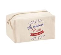 Planetee Trouse Multifonction Papy Meilleur du Monde | Trousse Scolaire Maquillage Idée Cadeau Collègue Noël Anniversaire | Trousse pour Fournitures Scolaires et de Bureau