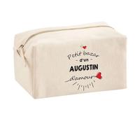 Planetee Trouse Multifonction Petit Bazar d'un Augustin d'amour | Trousse Scolaire Maquillage Idée Cadeau Collègue Noël Anniversaire | Trousse pour Fournitures Scolaires et de Bureau