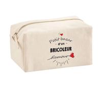 Planetee Trouse Multifonction Petit Bazar d'un Bricoleur d'amour | Trousse Scolaire Fournitures Bureau Maquillage Idée Cadeau Collègue Noël Anniversaire